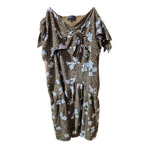 ELOQUII‎ Cheetah Off The Shoulder Dress -  Size 28
